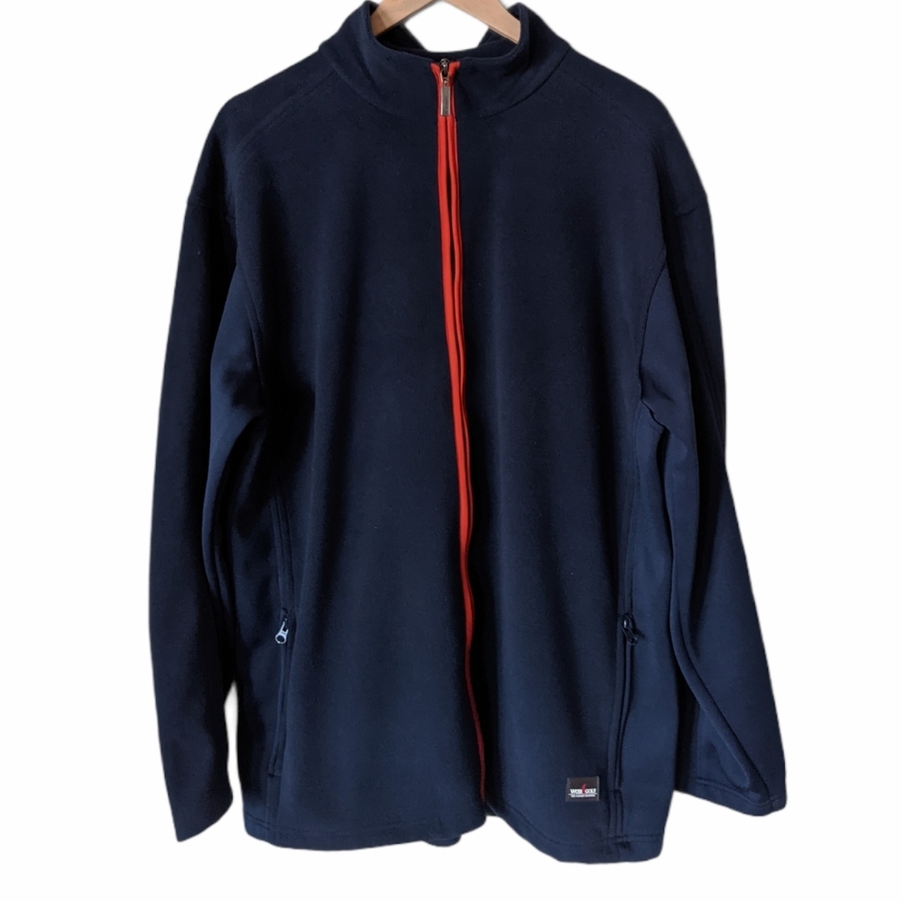 Navy Fleece Hiking Jacket Size L